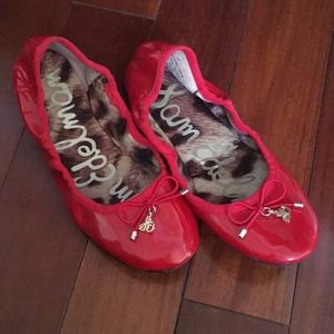 Sam Edelman Girls Fiona Ballet Flat,Red 1 M